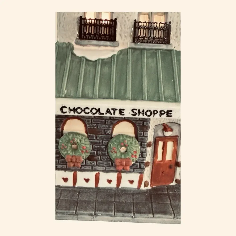 Vintage 1988 Dept 56 Chocolate Shoppe Brown/Book Store Christmas In City